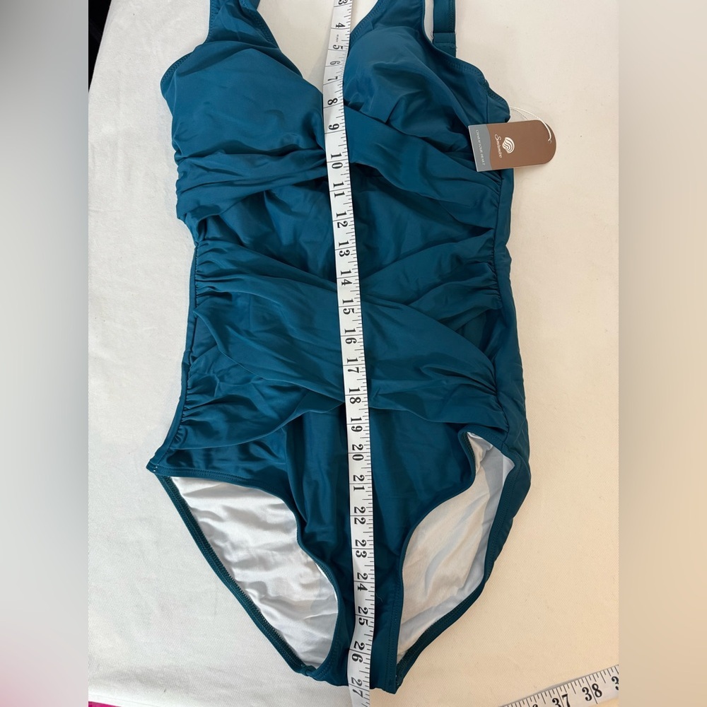 SMISMIVO Tummy Control Women's Swimsuits Slimming One Piece Bathing Suit Retro S - Picture 7 of 7